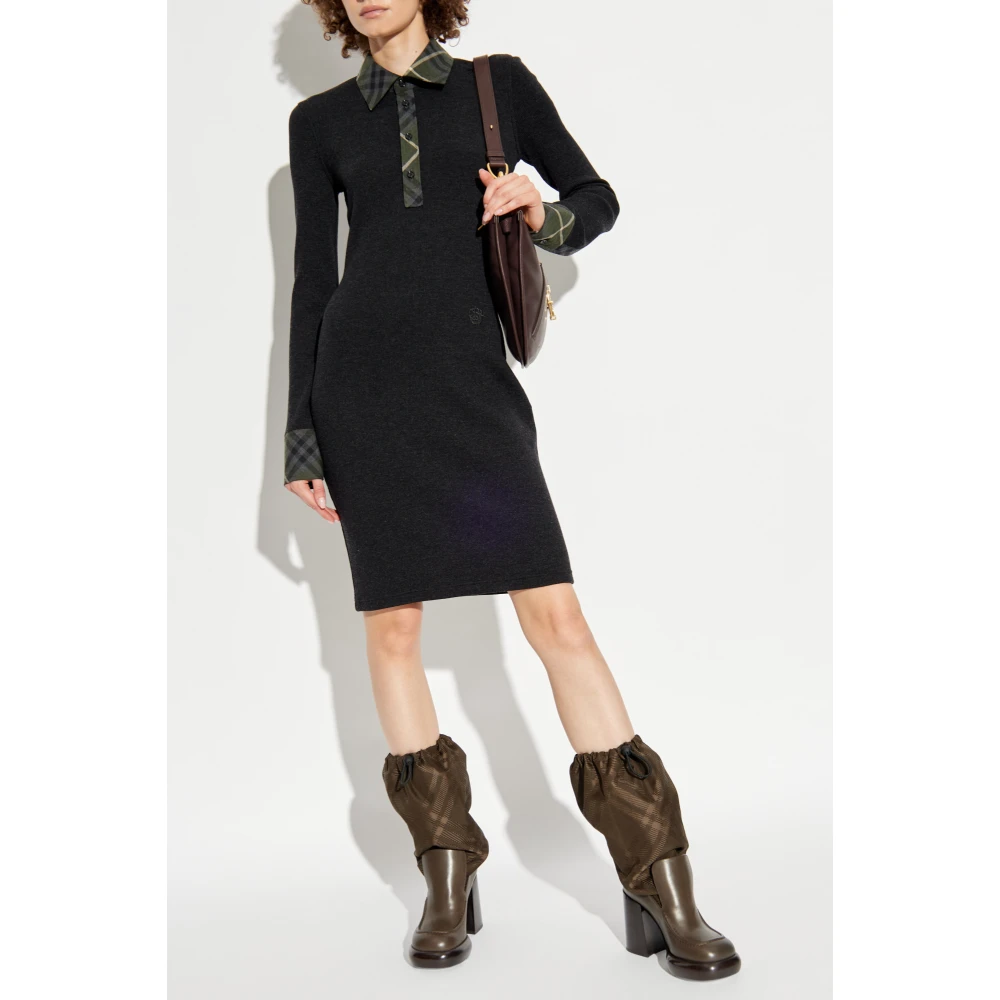 Burberry Wollen jurk Black Dames
