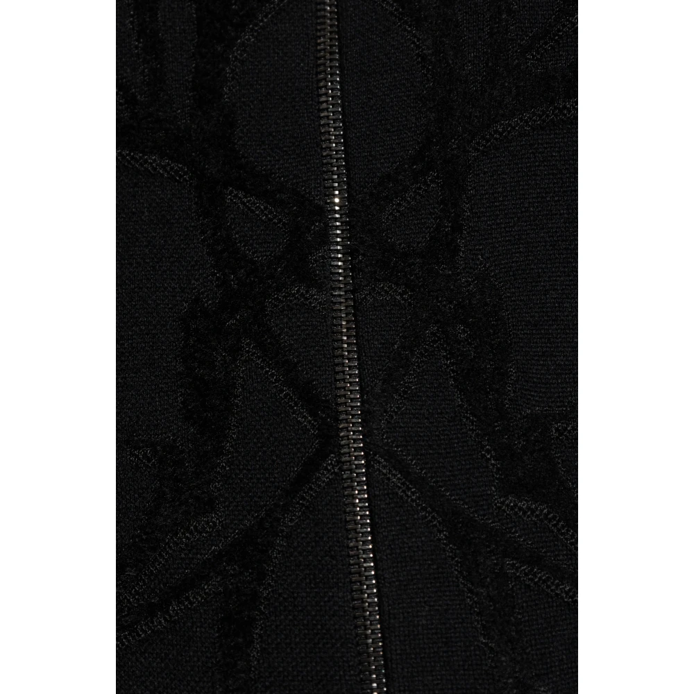 Versace Cardigan met opstaande kraag Black Heren