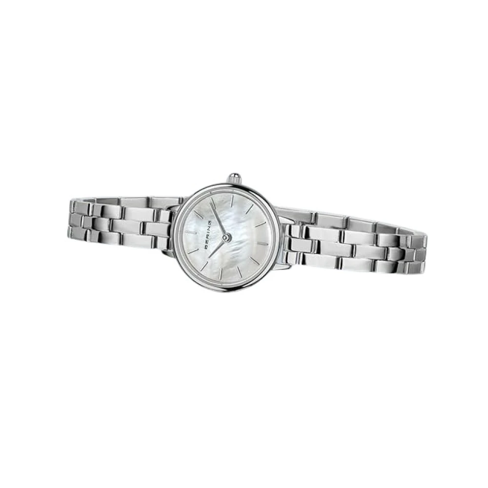 Bering Damen Silber,Weiß,Mother Of Pearl Klassisches Armband (22 Mm) Mit Uhr - Bild 6