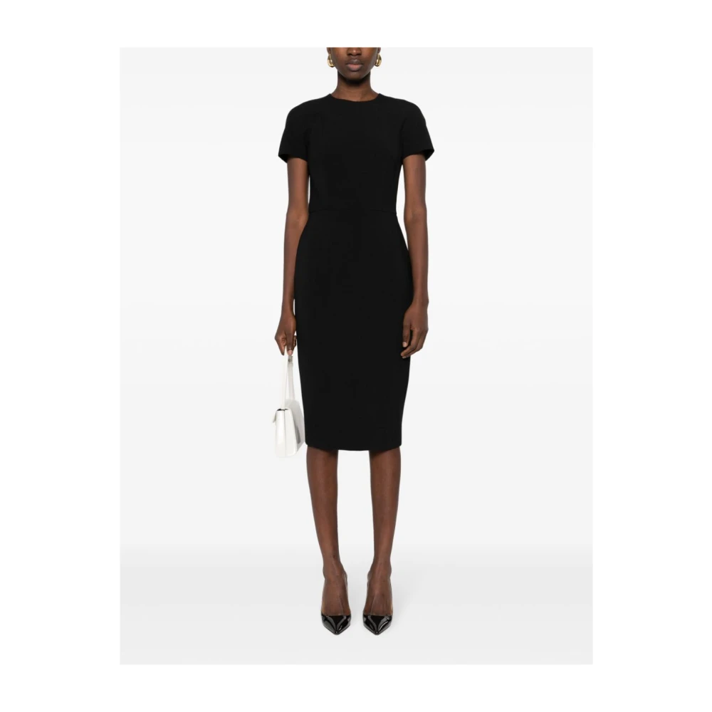 Victoria Beckham Zwart T-shirt Jurk Elegantie Comfort Black Dames