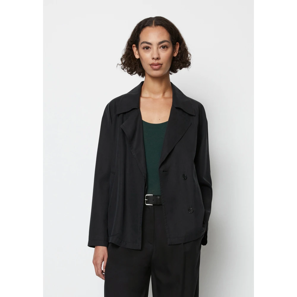 Marc O'Polo Caban jas relaxed Black Dames