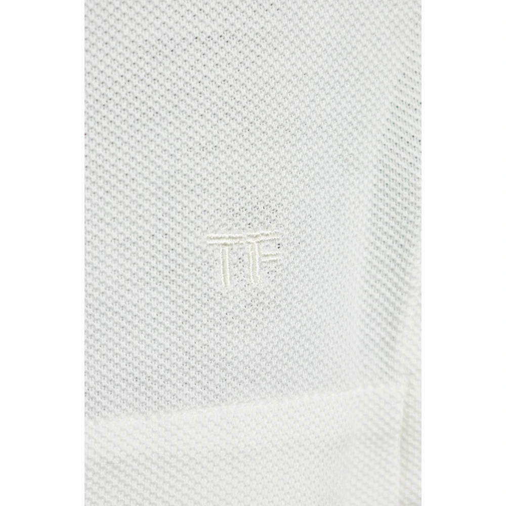 Tom Ford Polo met logo White Heren