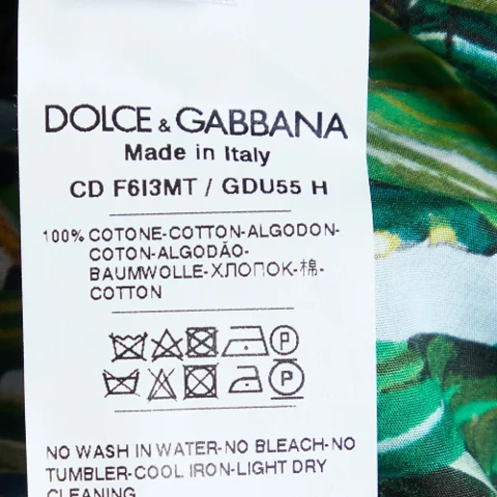 Dolce & Gabbana Pre-owned Cotton dresses Green Dames