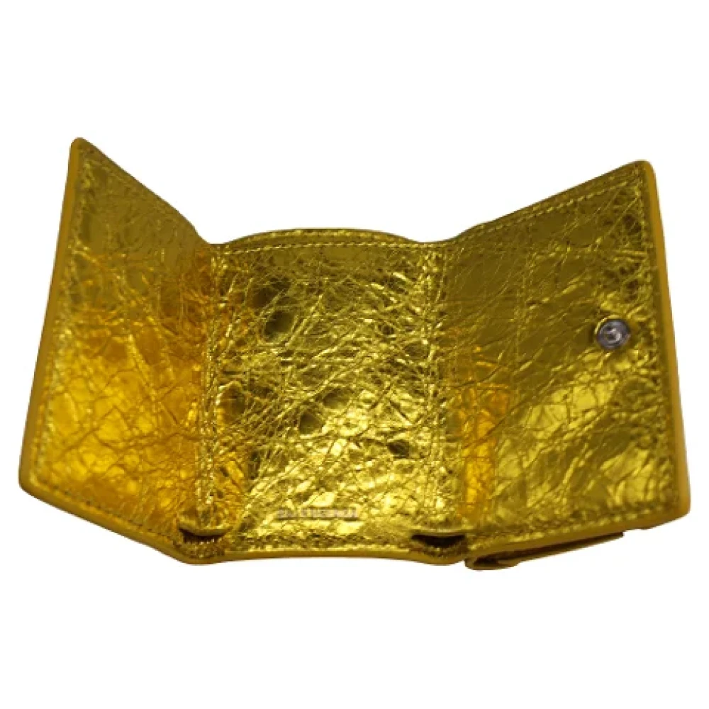 Balenciaga Vintage Pre-owned Leather wallets Yellow Dames