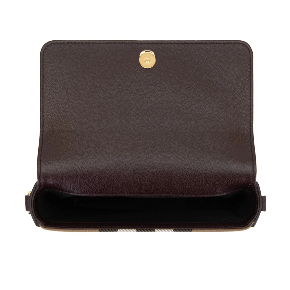 Burberry Dames Schoudertas Magnetische Knoop Brown Dames