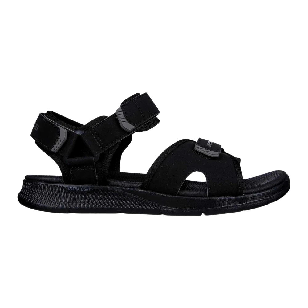 Skechers Flat Sandals Black, Herr