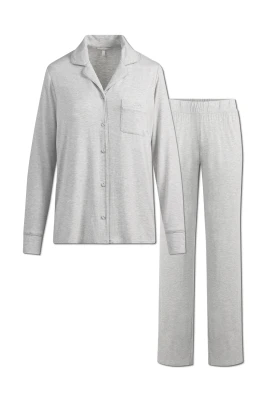 Sleep Long Sleeve Button Up Set