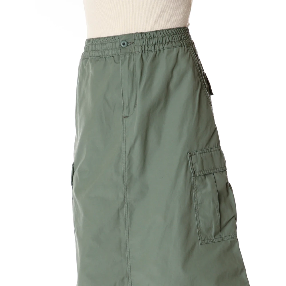 Carhartt WIP Ripstop Cargo Rok met A-Line Stijl Green Dames