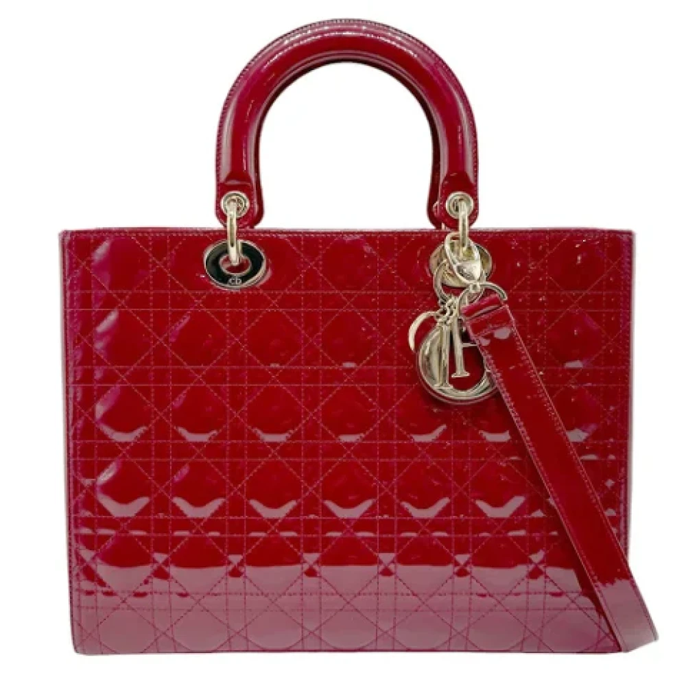 Dior Vintage Pre-owned Leather dior-bags Red Dames