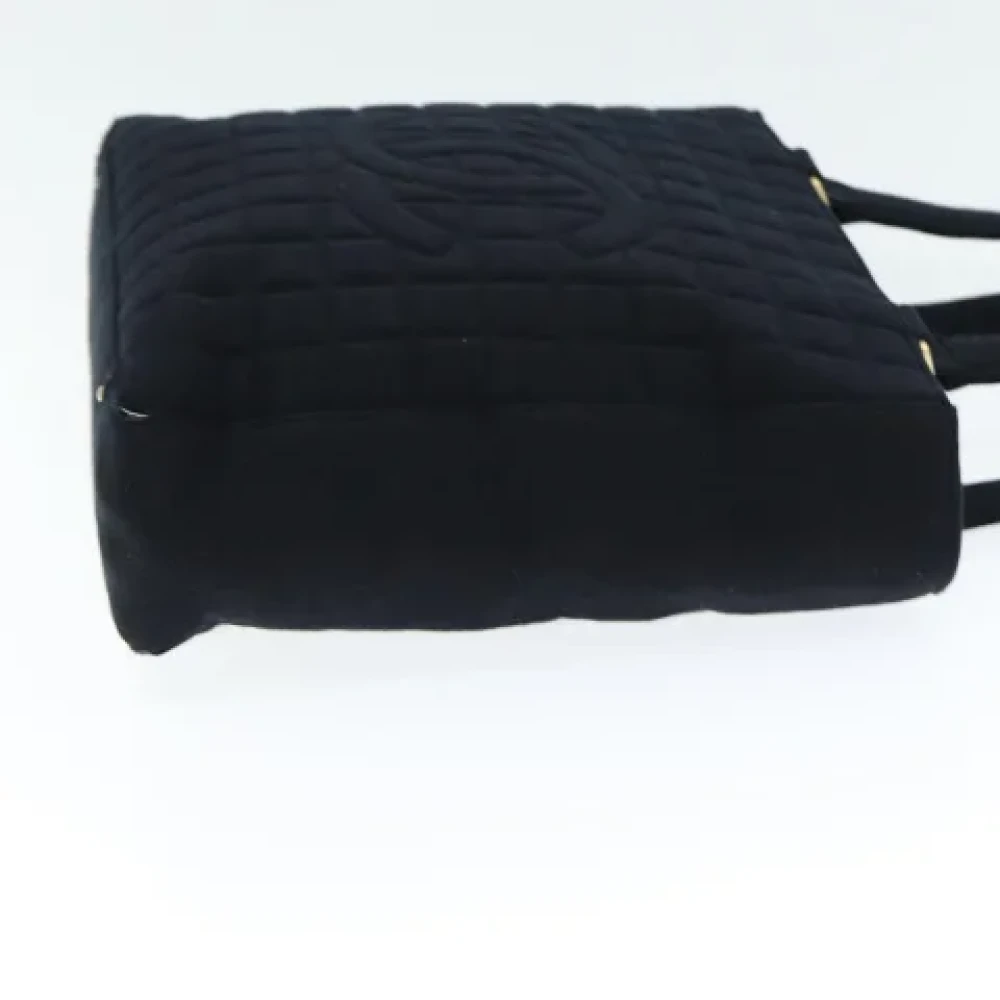 Chanel Vintage Pre-owned Cotton totes Black Dames