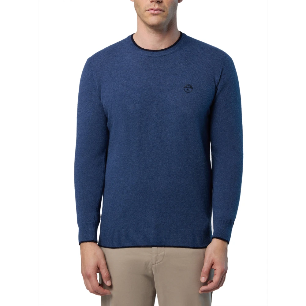 North Sails Blauwe Trui met Contrastbies Blue Heren