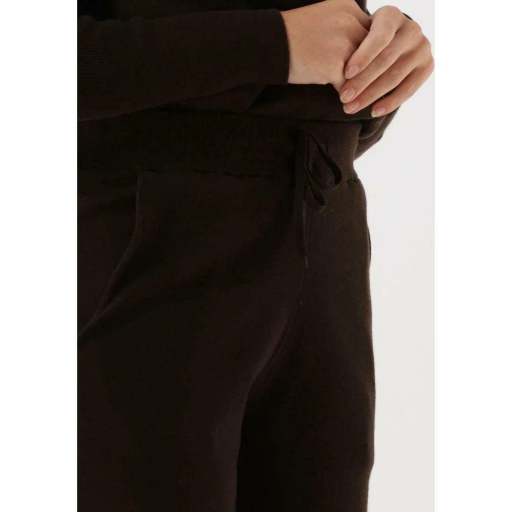 Knit-ted Wijde Pijp Bruine Broek Noor Brown Dames