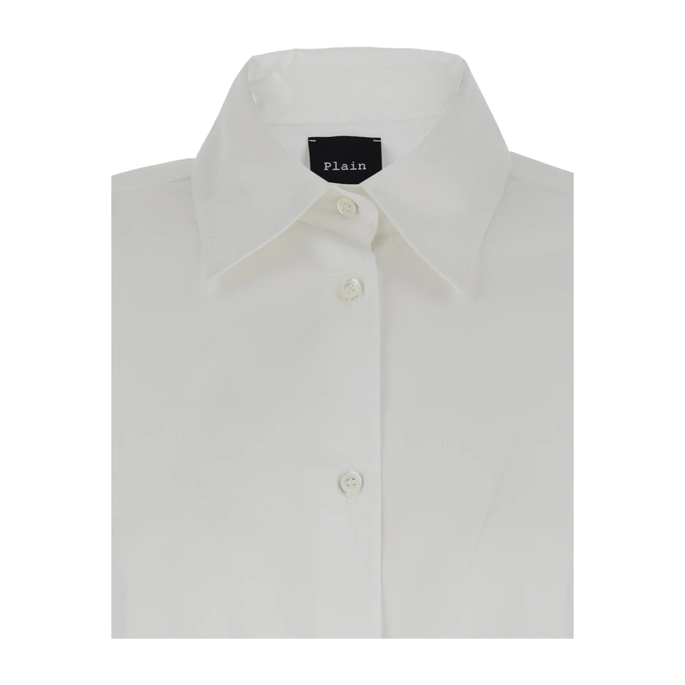 Plain Units Witte Katoenen Oversized Shirt White Dames