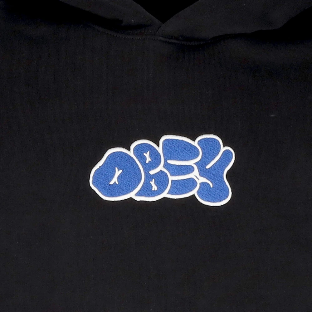 Obey Zwarte Hoodie Scribbles Black Heren
