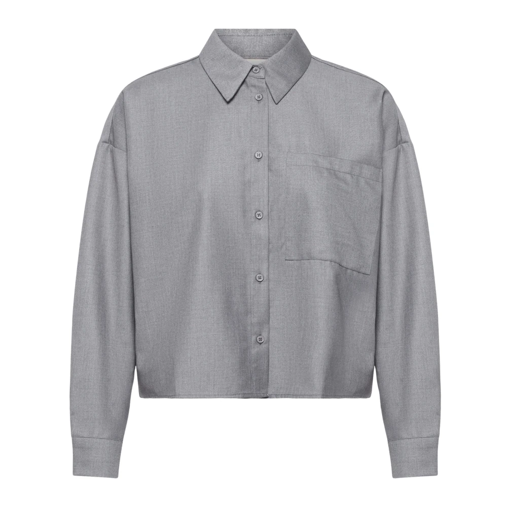 Ichi Donna Gris Camicia Da A Maniche Lunghe Trine - Immagine 2