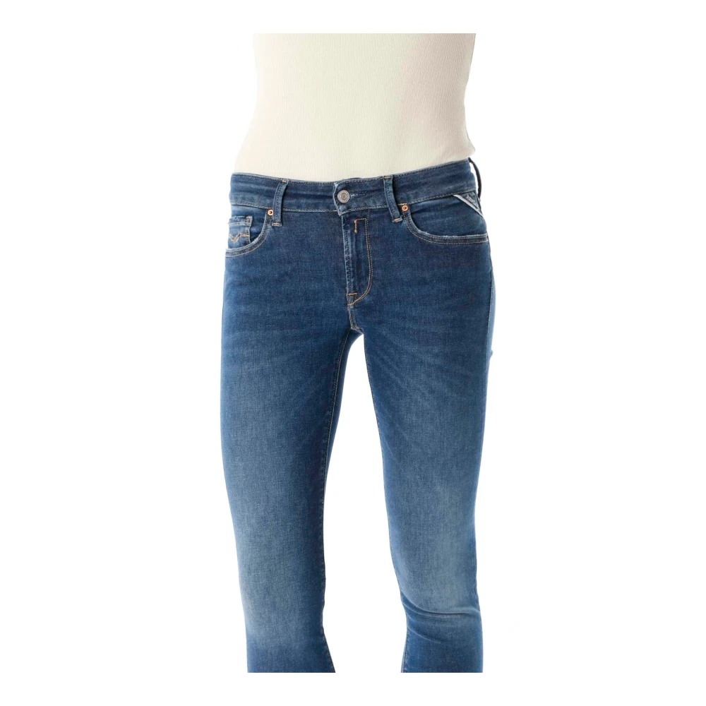 Replay Skinny Fit Jeans Blue Dames