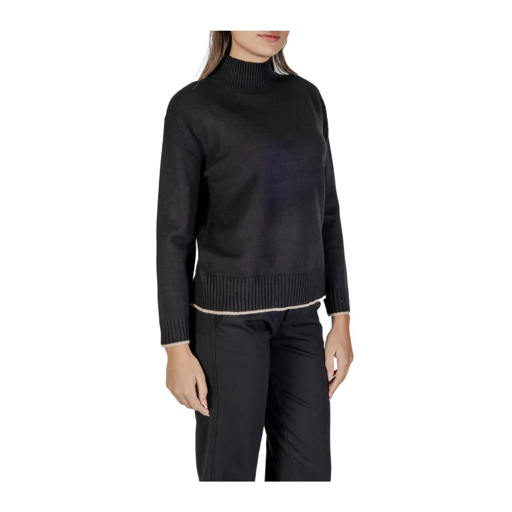 Street One Zwarte Gebreide Trui Herfst Winter Collectie Black Dames