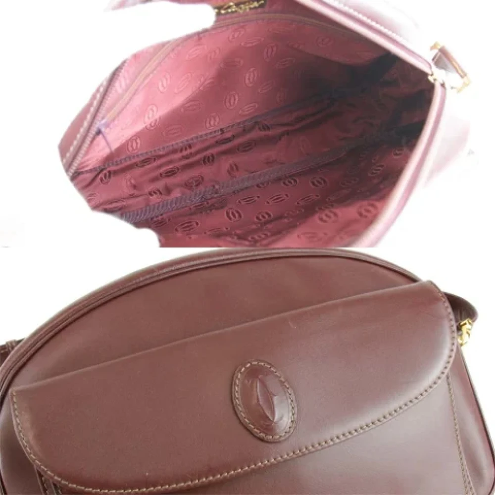 Cartier Vintage Pre-owned Leather shoulder-bags Red Dames