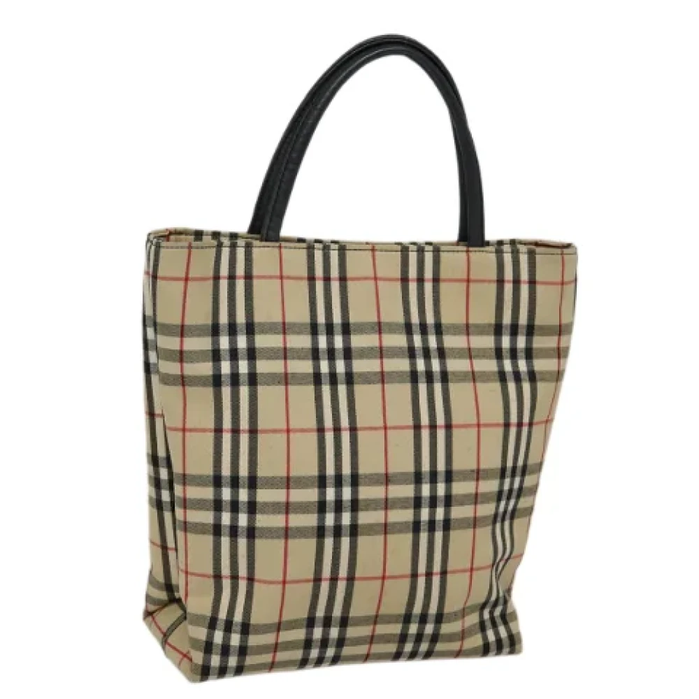 Burberry Vintage Pre-owned Canvas handbags Beige Dames