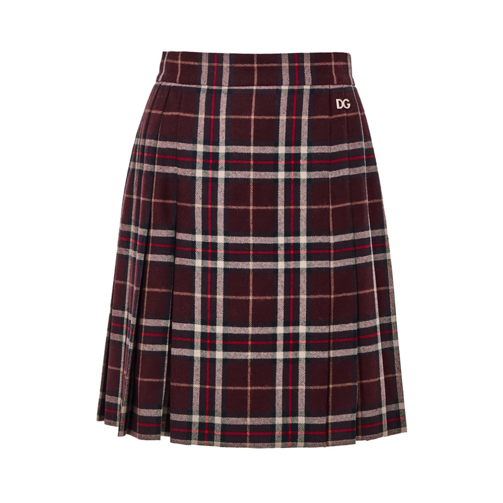 Dolce & Gabbana Bordeaux Wool Mini Skirt - IT38|XS - Image 2