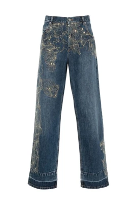 Broderade Denim Jeans