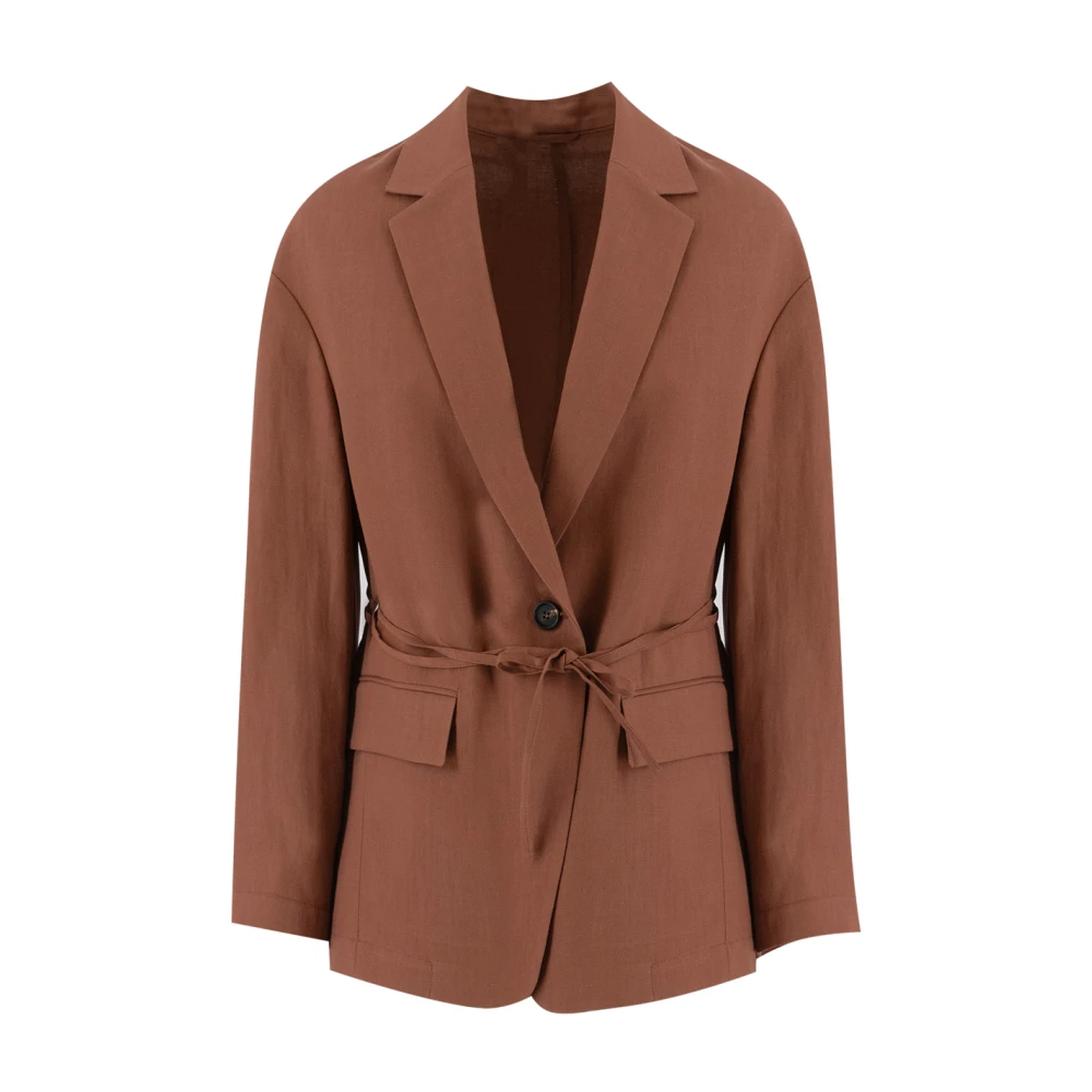 Brunello Cucinelli Women's Red Blazers, S, Single-Breasted Blazer