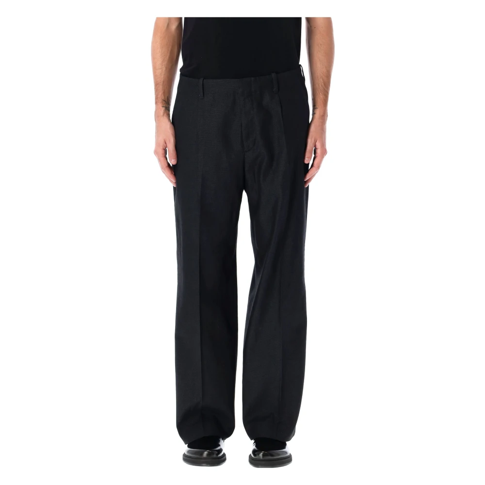 Our Legacy Zwarte Draperende Chino Broek Aw24 Black Heren