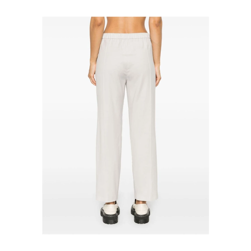 Fabiana Filippi Grijze Wolblend Rechte Pijp Broek Gray Dames