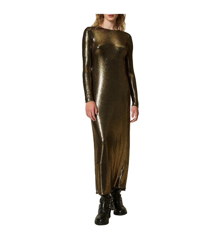 robe-longue-lamina-or