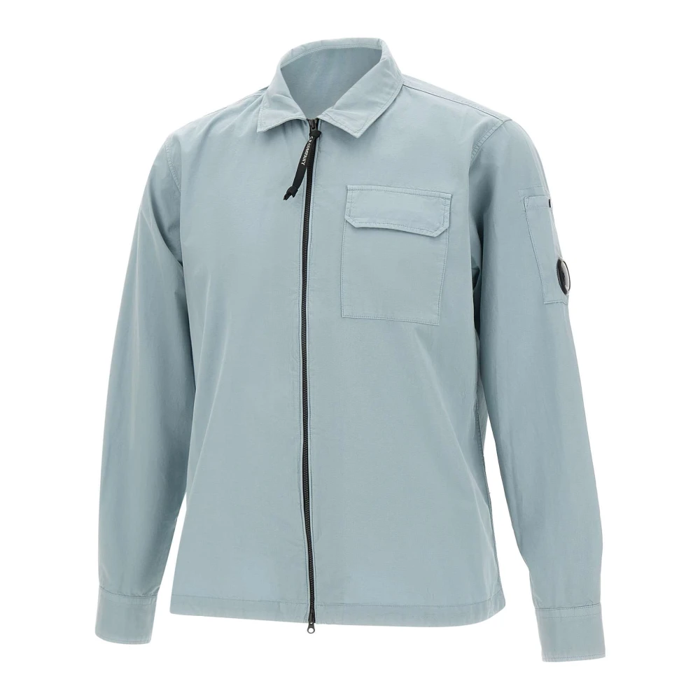 C.p. Company Men's Blue Gabardine Overshirt