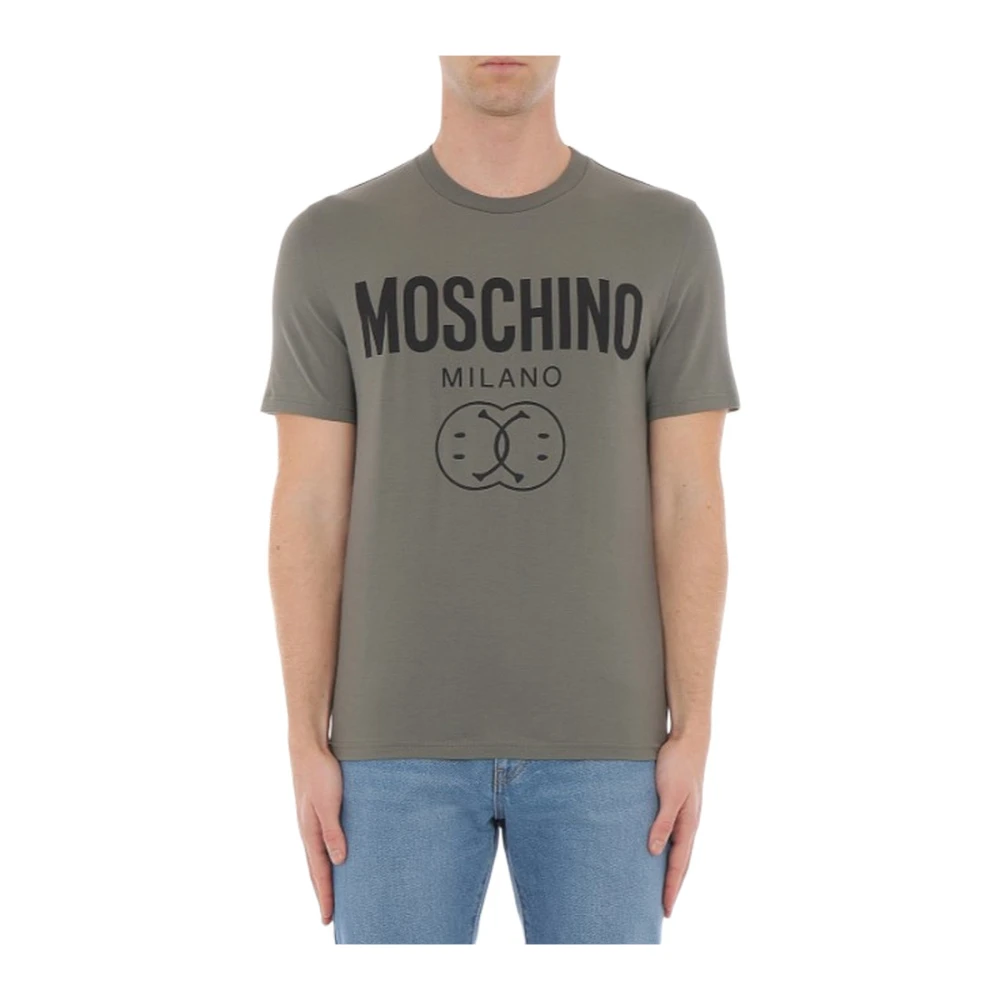 Moschino Katoenen T-shirt Green Heren