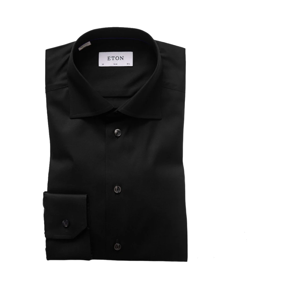 Eton Slim Fit Overhemd Model 3000 Black Heren