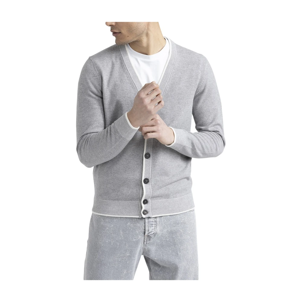 PESERICO Wol zijde en kasjmier vest Gray Heren