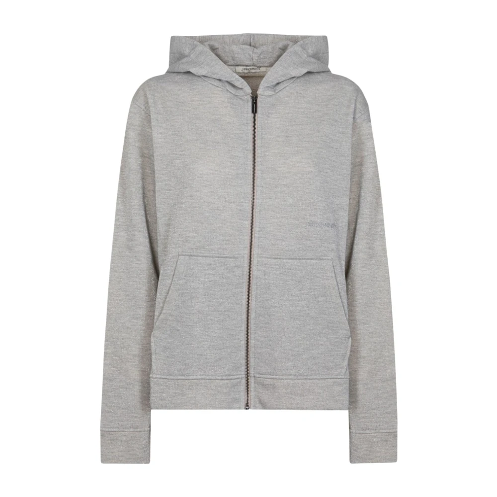 Hinnominate Vrouw Grijs Hoodies & Sweatvesten Dames, L, Katoen, Zip-Up Hoodie