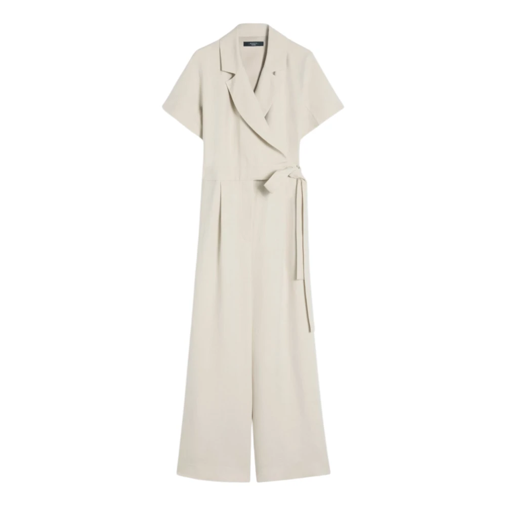 Weekend Max Mara Women's Beige Wrap-Around Jumpsuit - Jumpsuits - 2XS - Jumpsuits & Playsuits