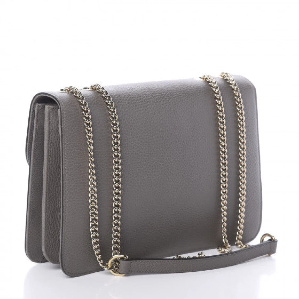 Gucci Interlocking GG Schoudertas Gray Dames