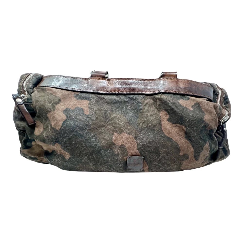 Campomaggi Canvas en leren Weekender tas Multicolor Heren