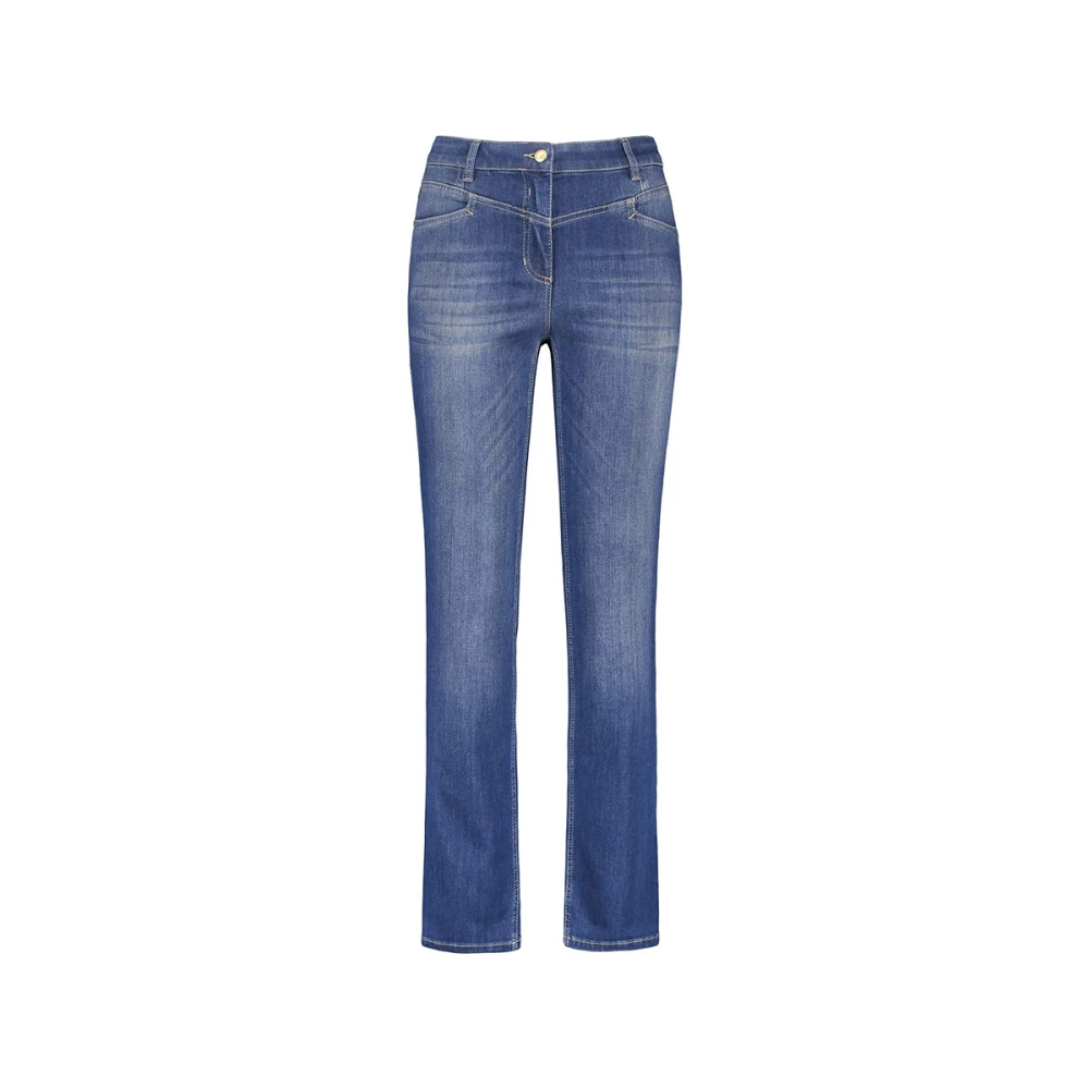Gerry Weber Stijlvolle Stoffen Broeken Blue Dames
