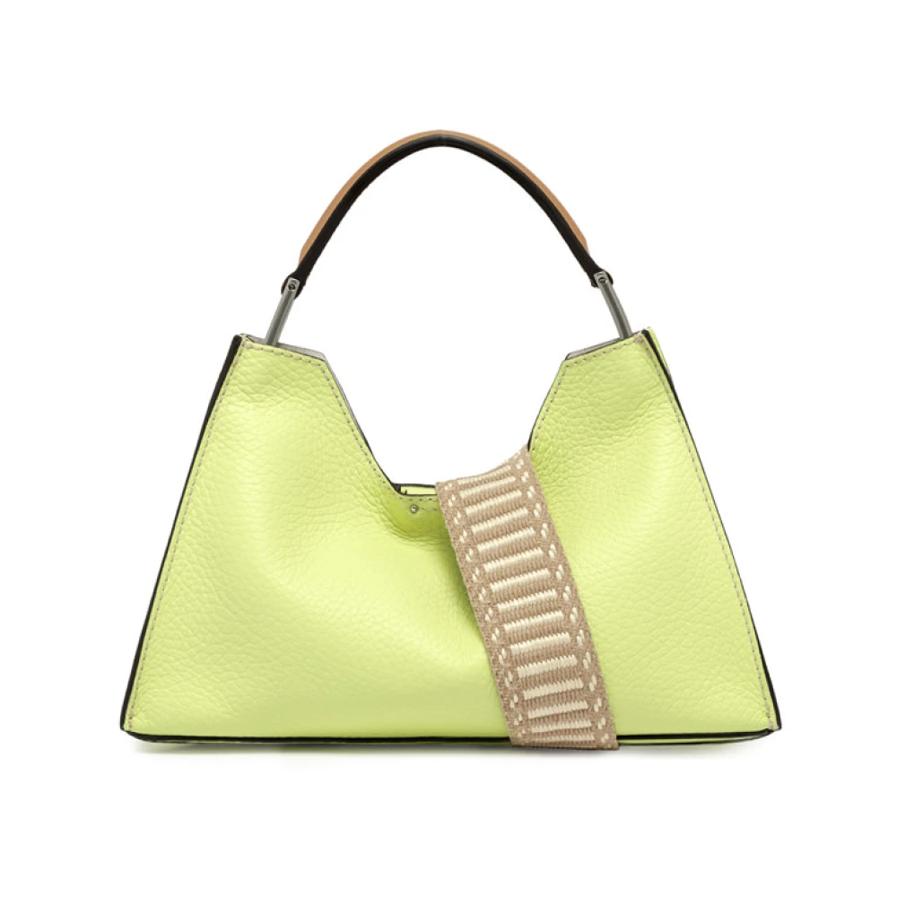 Gianni Chiarini Bubbel leren tas met afneembare zak Yellow Dames