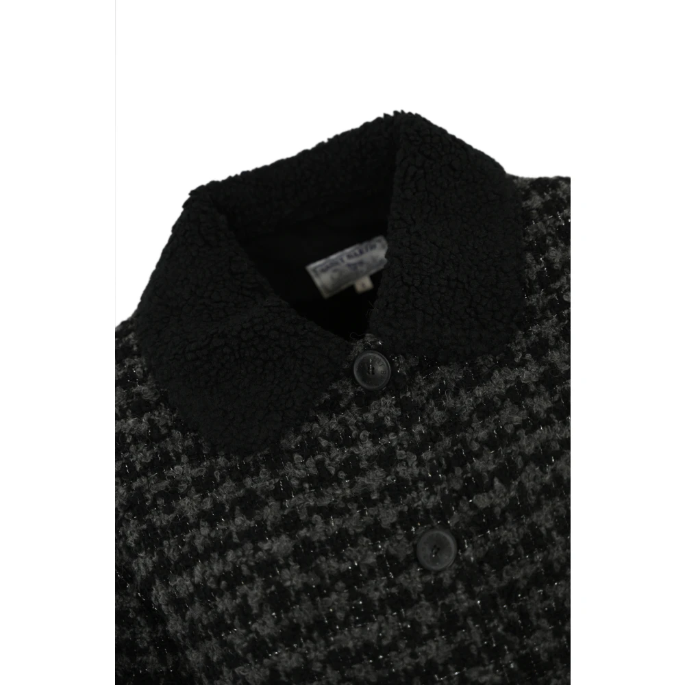 MC2 Saint Barth Zwart Tweed Overshirt met Lurex Details Black Dames