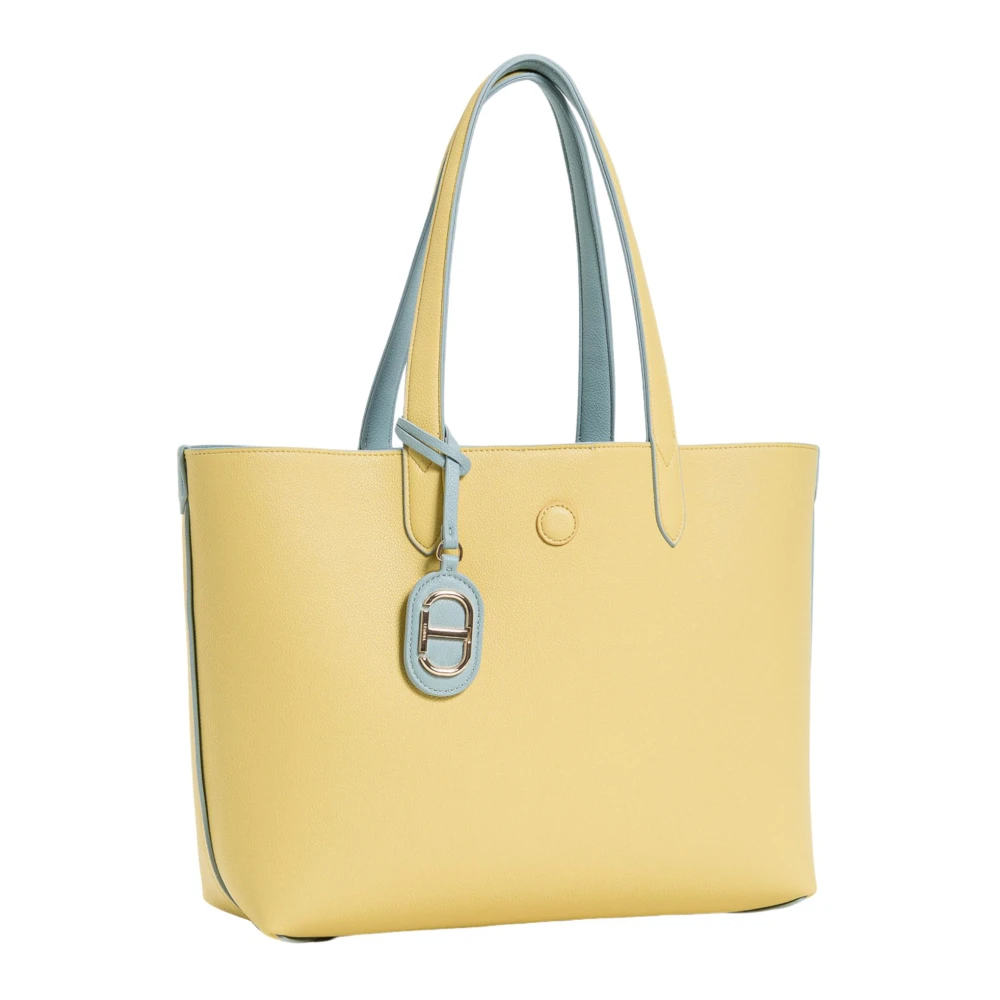 Twinset Omkeerbare Tote Tas met Metalen Logo Blue Dames