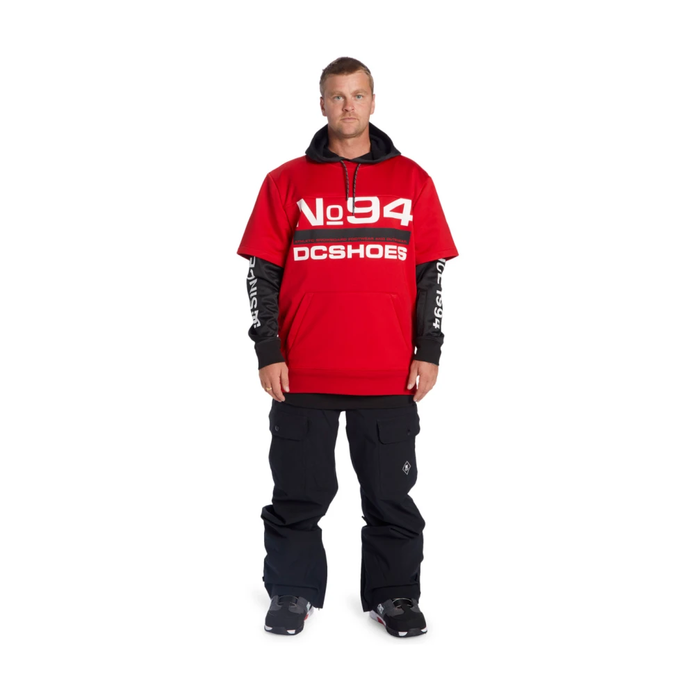 DC Shoes Rode Sweater met Afneembare Capuchon Red Heren