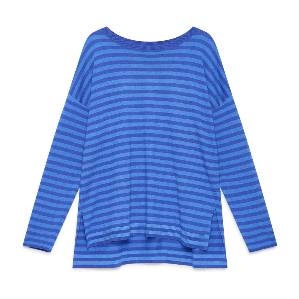 Maliparmi Women's Blue Round-Neck Knitwear, L, Soft Touch Knitwear