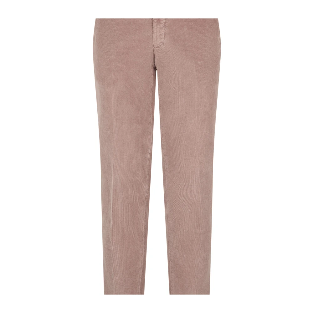 Boglioli Garment Dyed Corduroy slim Chinos Pink, Herr