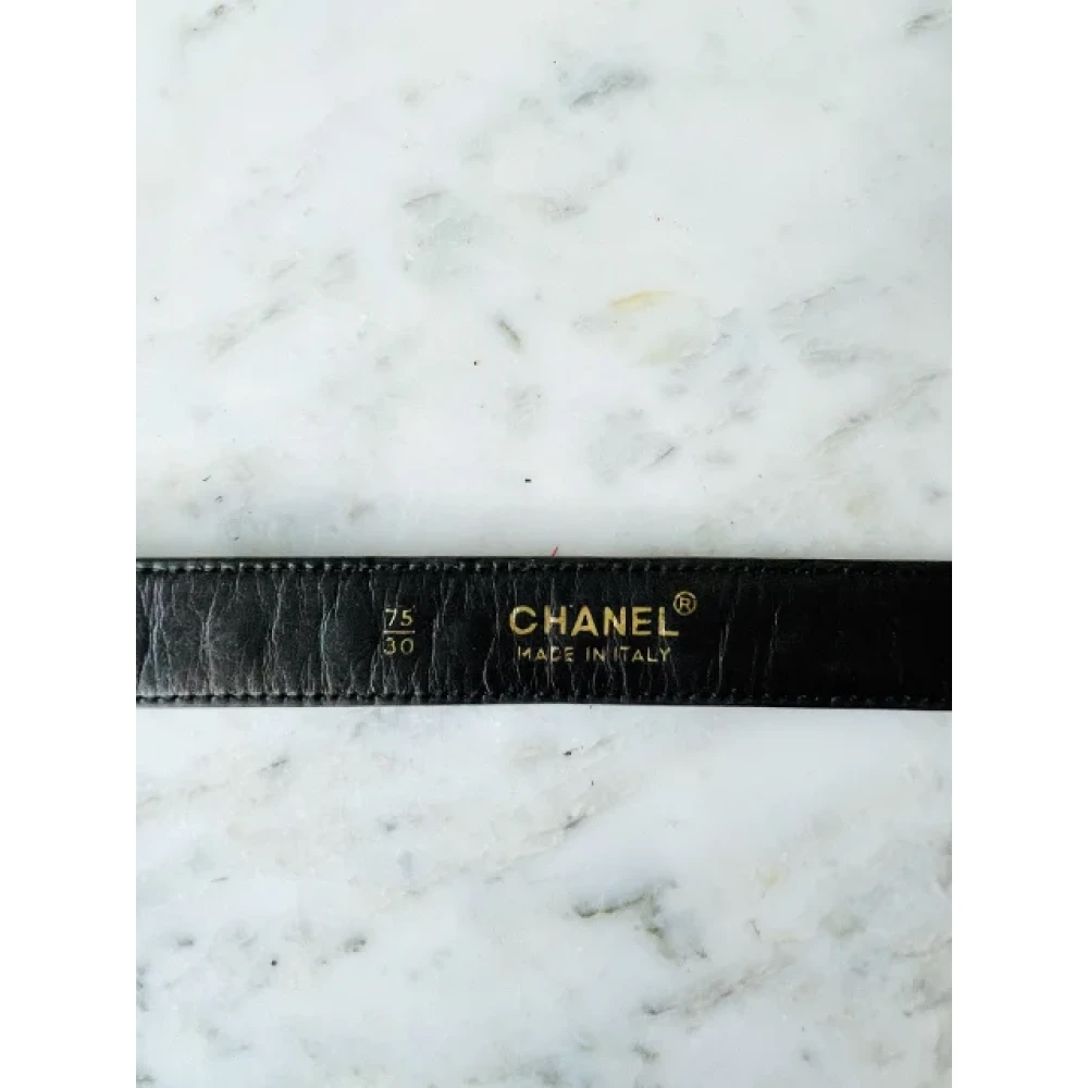 Chanel Vintage Pre-owned Leather belts Yellow Dames