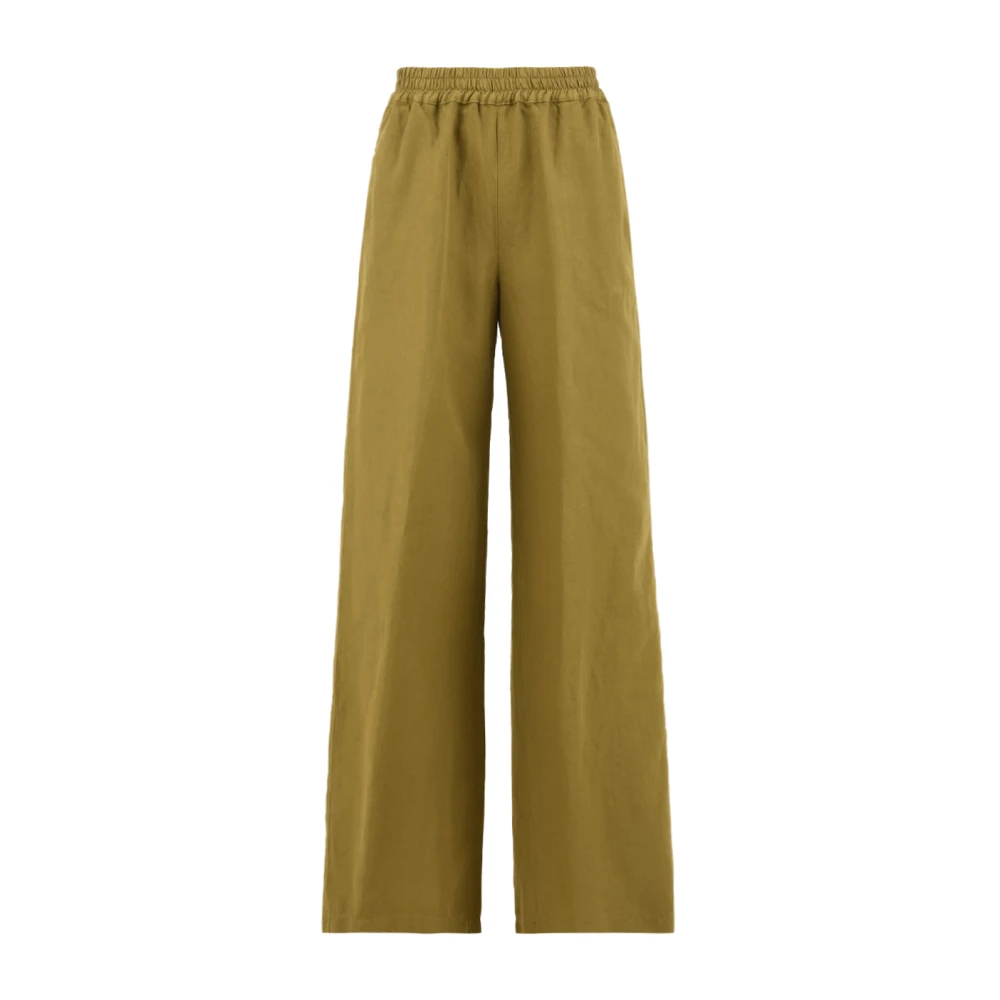 Aspesi Women's Beige Wide Trousers, S, Wide Trousers