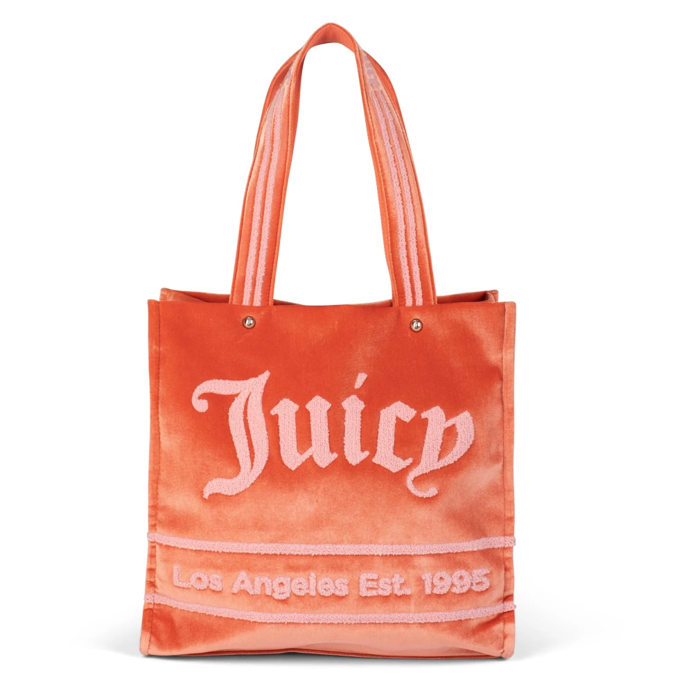 Velvet Tote Bag Peach/Pink