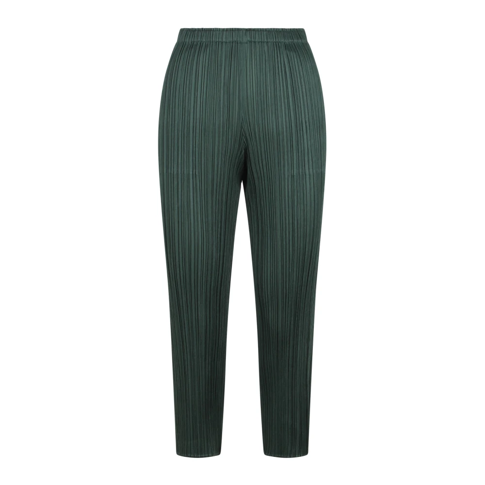 Issey Miyake Geplooide Slim Fit Broek Green Dames