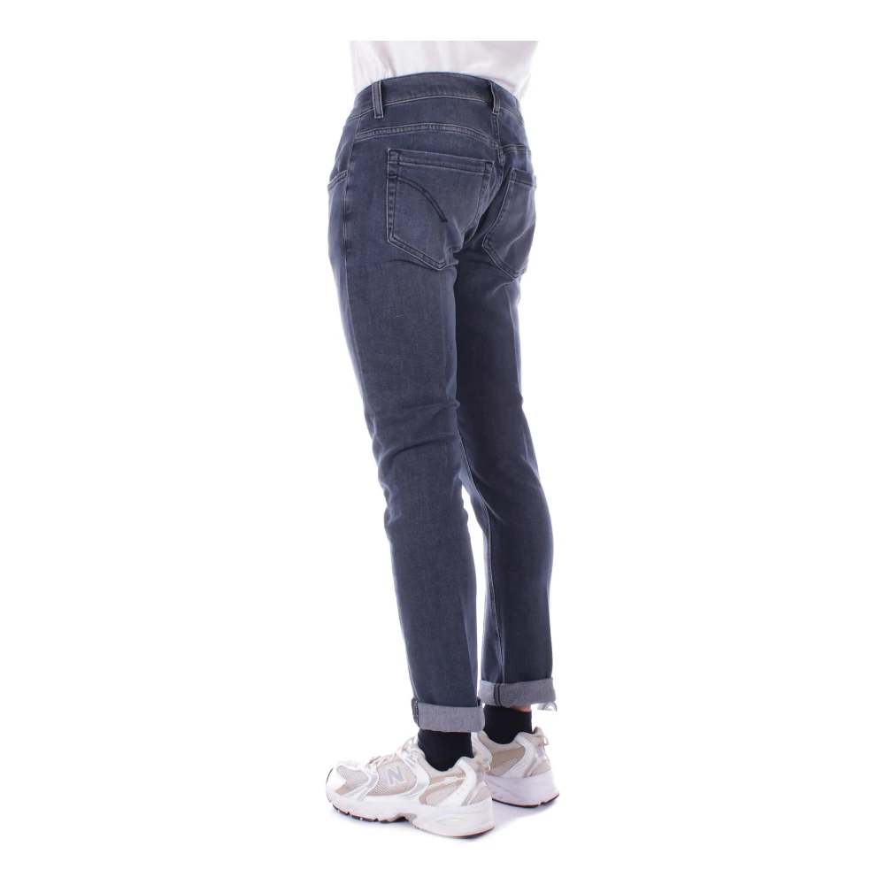 Dondup Blauwe Broek met Logo en Zakken Blue Heren