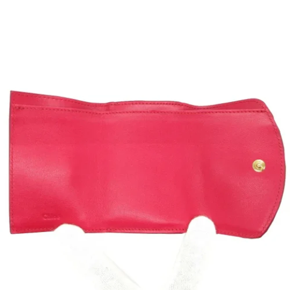 Chloé Pre-owned Leather wallets Pink Dames